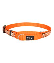 Martingale Dog Collar 25 mm – Refl. Bones Orange