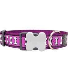 Dog Collar 40 mm x 37-55 cm – Refl. Bones Purple