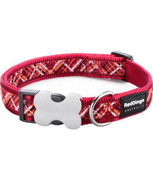 Dog Collar 20 mm x 30-47 cm– Flanno Red