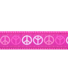 Multi Dog Lead 25 mm x 2 m - Peace Dark Pink
