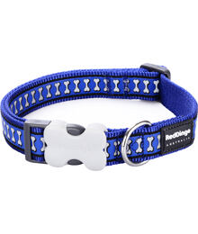 Dog Collar 25 mm x 41-63 cm – Refl.Bones Dark Blue