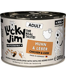 PACK 6 pcs – Lucky Jim Classic MINI Adult Chicken & Liver 200 g