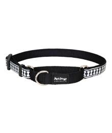 Martingale Dog Collar 25 mm – Refl. Bones Black