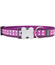 Dog Collar 40 mm x 50-80 cm – Refl. Bones Purple