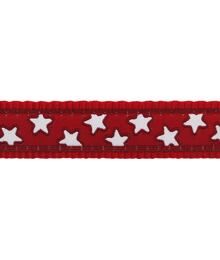 Multipurpose Dog Lead 15 mm x 2 m- Stars White on Red