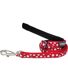 Dog Lead 25 mm x 1,8 m - White Spots on Red