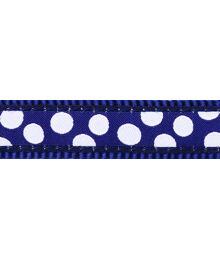 Multi Dog Lead 12 mm x 2 m -  White Spots on Navy