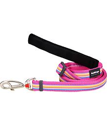 Dog Lead 20 mm x 1,8 m - Horizontal Stripes Hot Pink