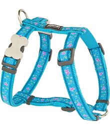 Dog Harness 15 mm x 36-54 cm - Buttefly Turquoise