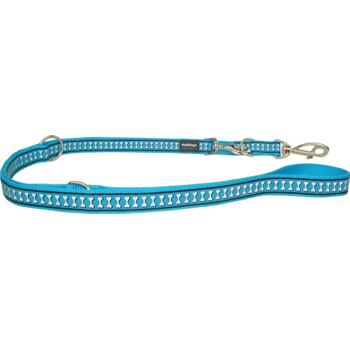 Multi Dog Lead 20 mm x 2 m – Refl. Bones Turquoise