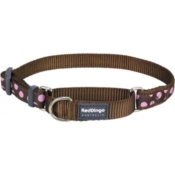 Martingale Collar 15 mm – Pink Spots on Brown