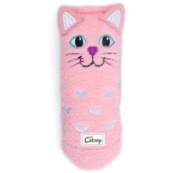 Jemně růžová ponožka z měkkého plyše, určena k tomu nejhebčímu mazlení a tulení. Obsahuje šantu kočičí. Velikost 20 cm.