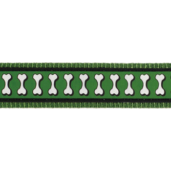 Dog Harness 20 mm x 45-66 cm – Refl. Bones Green