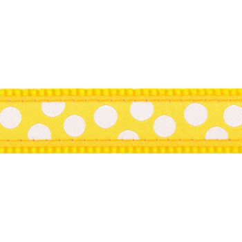 Martingale Dog Collar 25 mm- White Spots on Yellow