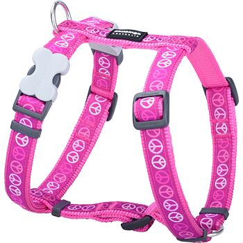 Dog Harness 15 mm x 36-54 cm - Peace Dark Pink