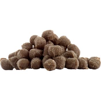 Poloměkké monoproteinové mini pamlsky s jehněčím masem, zeleninou, ovocem, bylinkami a lososovým olejem. Obchodní balení, obsahuje 8 kusů.