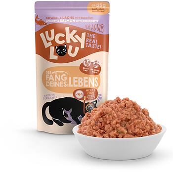 PACK 16 pcs - Lucky Lou Lifestage Adult Poultry & Salmon 125 g