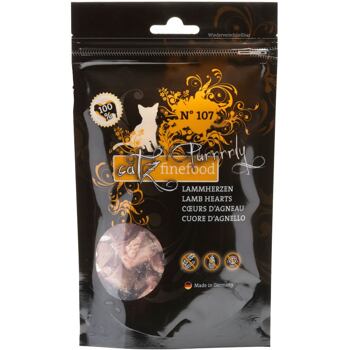 PACKAGE 6 packs - Catz finefood Purrrrly N ° 107 - dried lamb hearts, 100% meat
