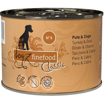 PACK 6 pcs - Dogz Finefood No.8 – Turkey and goat 200 g