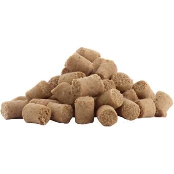 Poloměkké monoproteinové mini pamlsky z klokaního masa se zeleninou, ovocem, bylinkami a lososovým olejem. Díky své drobné velikosti jsou perfektní na trénink i časté odměňování, a jsou vhodné pro psy s citlivým trávením.