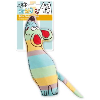 AFP Catoon Kicker Curious Mouse – with catnip