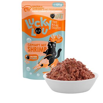 Lucky Lou Lifestage Adult Poultry & Shrimps 125 g