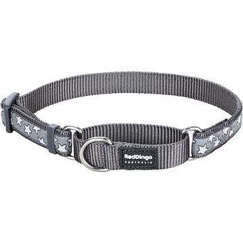 Martingale Collar 15 mm – Stars White on Cool Grey