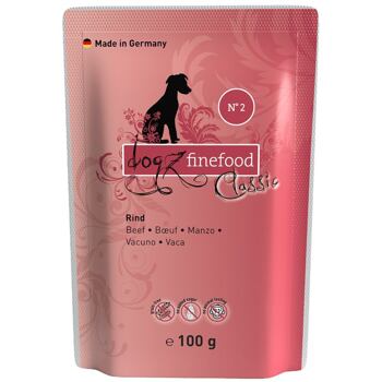 PACK 12 pcs - Dogz Finefood No.2 - Beef 100 g