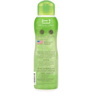Přírodní šampon s limetkou a kokosem proti vypadávání a cuchání srsti. Objem 355 ml.