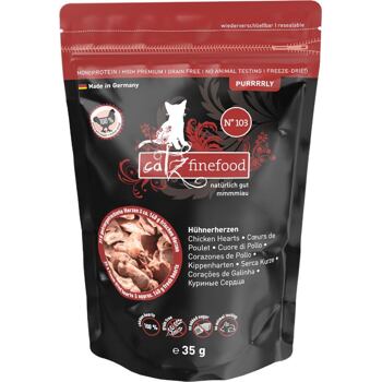 PACKAGE 6 packs - Catz finefood Purrrrly N ° 103 - dried poultry hearts, 100% meat