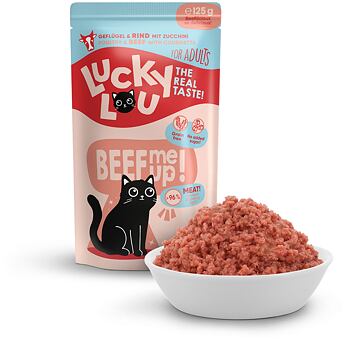PACK  16 pcs - Lucky Lou Lifestage Adult Poultry & Beef 125 g