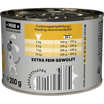 Kompletní mokré krmivo pro starší psy malých plemen s jemně mletým kuřecím masem, vnitřnostmi a vývarem. S postbiotiky, psylliem a dalšími funkčními ingrediencemi, které přispívají k udržení dobré kondice a vitality psího seniora.