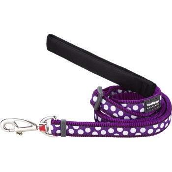 Dog Lead 25 mm x 1,8 m - White Spots on Purple