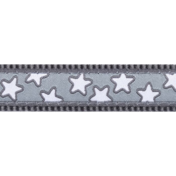 Martingale Collar 15 mm – Stars White on Cool Grey
