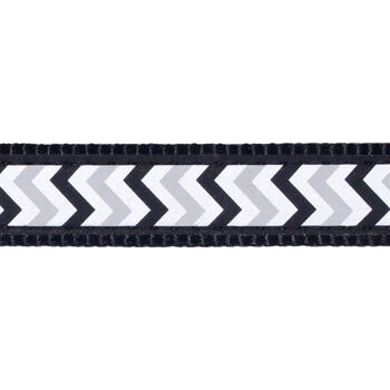 Dog Collar 15 mm x 24-36 cm – Refl. Ziggy Black