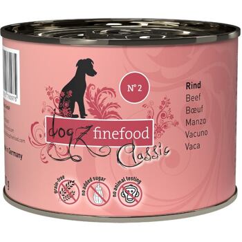 PACK 6 pcs - Dogz Finefood No.2 - Beef 200 g
