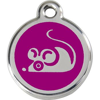 Pet ID Tag - Mouse Purple