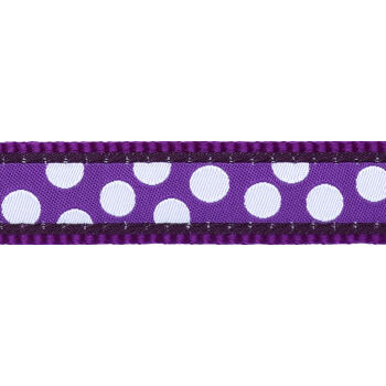 Multi Dog Lead 25 mm x 2 m - White Spots on Purple
