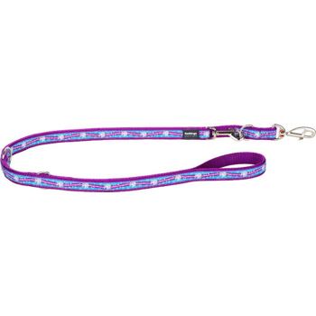 Vodítko Red Dingo pro psy přepínací s nastavitelnou délkou 1,0 – 2,0 m. Šířka popruhu 20 mm. Vzor Unicorn Purple.