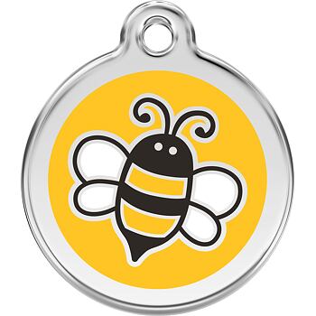 Pet ID Tag Red Dingo Bumble Bee Yellow