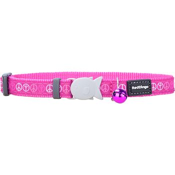 Cat Collar 12 mm x 20-32 cm – Peace Dark Pink