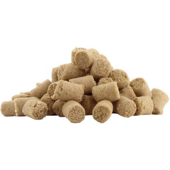 Poloměkké monoproteinové mini kousky s kachním masem, zeleninou, ovocem, bylinkami a lososovým olejem. Drobné pamlsky ideální na trénink a pro časté odměňování, vhodné i pro psy s citlivým zažíváním.