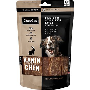 PACK 10 pcs – Chewies Fleischstreifen Soft Rabbit Maxi 150 g