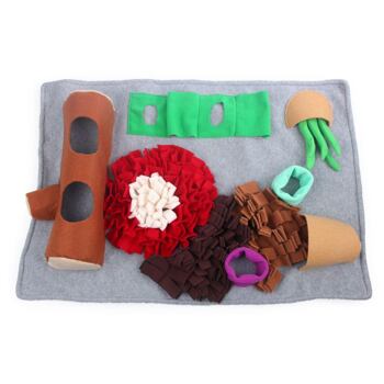 Rectangle Fluffy Mat with One Cute Toy AFP Dig It