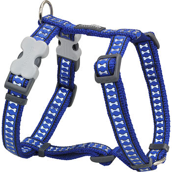 Dog Harness 20 mm x 45-66 cm– Refl.Bones Dark Blue