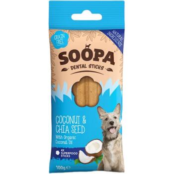 Soopa Coconut & Chia Seed Dental Sticks 100 g