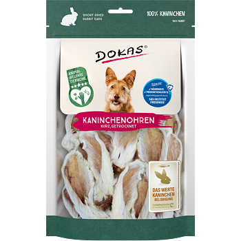 Dokas Dried rabbit ears with fur 100 g
