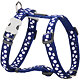 Dog Harness 20 mm x 45-66 cm - White Spots on Navy